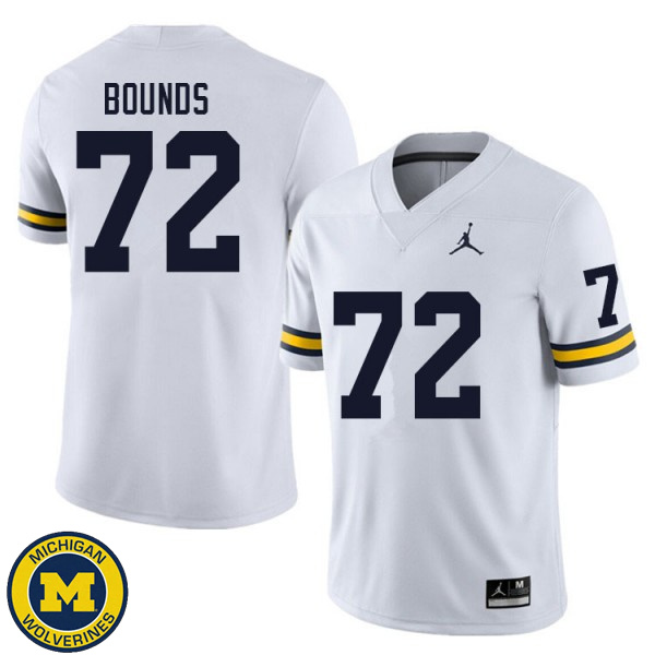 Men Michigan Wolverines #72 Tristan Bounds White High School Jersey